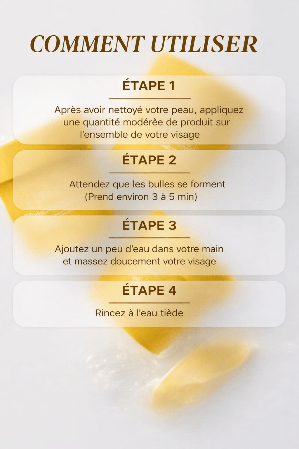 Masque moussant au curcuma - BUBBLE SKIN