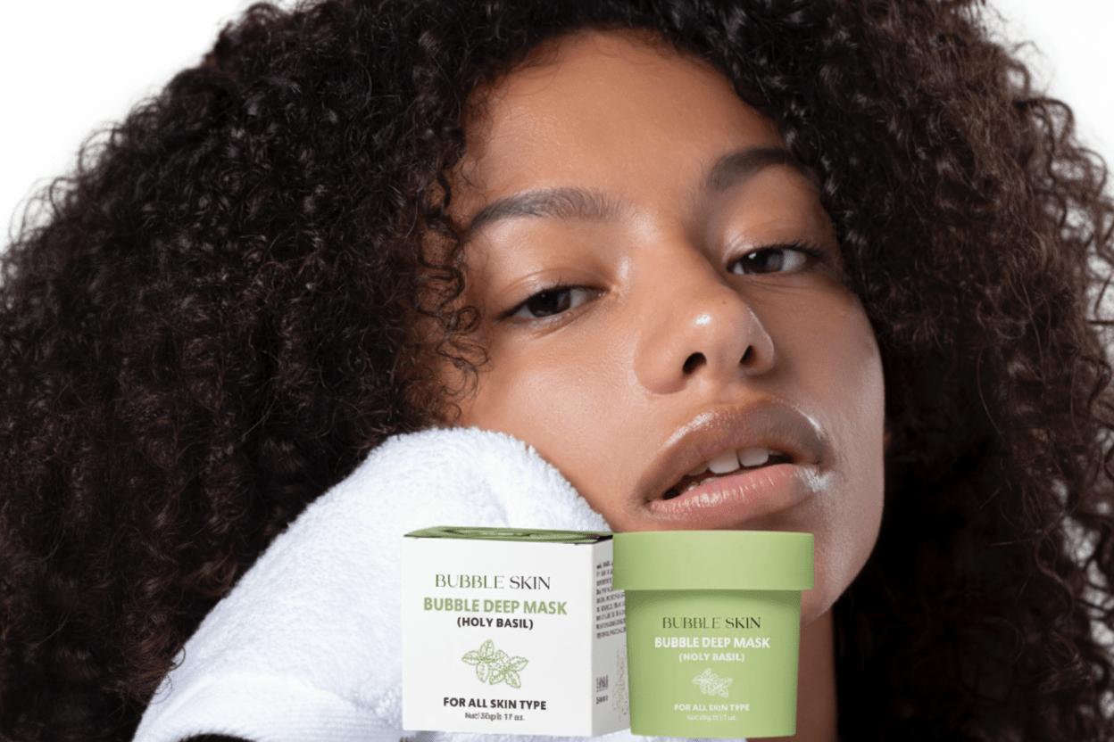 Masque Nettoyant Moussant au Basilic Sacré - BUBBLE SKIN